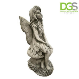 Spa Stone Cast Gazing Fairy Of The Forest Ornament Ca18 - thumbnail 4
