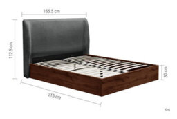 Halfden King Ottoman Storage Bed Oak And Grey Birlea - thumbnail 9