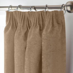 Luxury Living Chenille Blackout Pencil Pleat Top Curtains 229Cm X 229Cm Beige - thumbnail 2