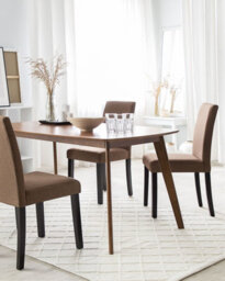 Beliani Set Of 2 Dining Chairs Broadway Fabric Brown - thumbnail 2