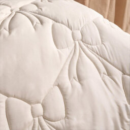 Ohs Bow Lattice Coverless 7.5 Tog Duvet Bedding Set With Pillowcase - Ivory - thumbnail 4