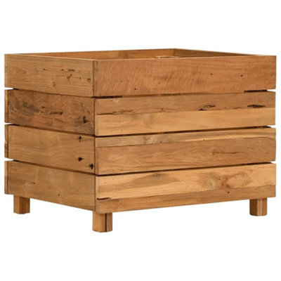 Berkfield Durable Raised Bed 50X40X38 Cm Recycled Teak And Steel - image 1