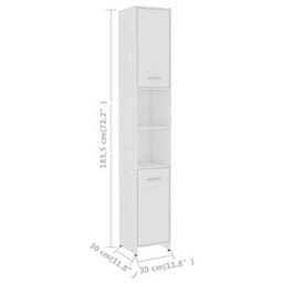 Vidaxl Bathroom Cabinet White 30X30X183.5 Cm Engineered Wood - thumbnail 9
