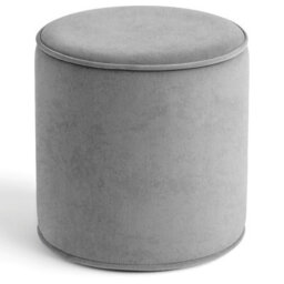 istyle mode Round Shape Velvet Bean Bag Pouffe Foot Rest - 40Cm Silver - thumbnail 1