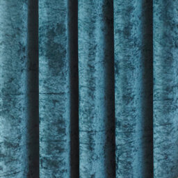 Paoletti Verona Crushed Velvet Room Darkening Eyelet Curtain Pair Teal (W)229Cm X (D)137Cm - thumbnail 4