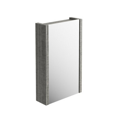 Plum&clay Walter Grey Wood Single Mirrored Cabinet (W)500mm - image 1
