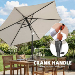Outsunny Garden Parasol, 2M Outdoor Table Parasol Umbrella With Tilt - thumbnail 7