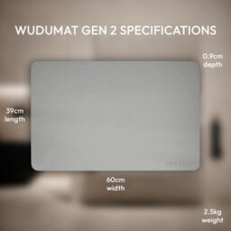Wudumat - Pastel Grey - Diatomite Stone Mat - Diatomaceous Earth Bath Mat - 60X39Cm - thumbnail 2