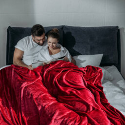 Ehc Super Soft Fluffy Snugly Solid Flannel Fleece Throws For Sofa Bed Blankets, Wine 150 Cm X 200 Cm - thumbnail 2
