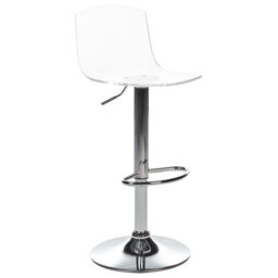 Wyld and Coco Set Of 2 Transparent Acrylic Swivel Gas Lift Bar Stools With Footrest, 82-103 Cm. - thumbnail 6