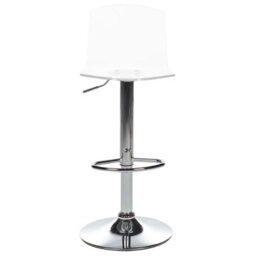 Wyld and Coco Set Of 2 Transparent Acrylic Swivel Gas Lift Bar Stools With Footrest, 82-103 Cm. - thumbnail 1