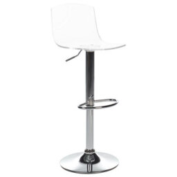 Wyld and Coco Set Of 2 Transparent Acrylic Swivel Gas Lift Bar Stools With Footrest, 82-103 Cm. - thumbnail 7
