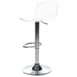 Wyld and Coco Set Of 2 Transparent Acrylic Swivel Gas Lift Bar Stools With Footrest, 82-103 Cm. - thumbnail 8