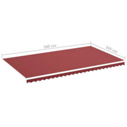 Berkfield Replacement Fabric For Awning Burgundy Red 6X3.5 M - thumbnail 6