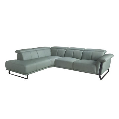 Angel Cerda Left Chaise Longue Relax Sofa In Turquoise Green Leather - image 1