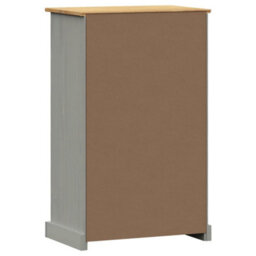 Berkfield Shoe Cabinet Vigo 60X35X96 Cm Grey Solid Wood Pine - thumbnail 7