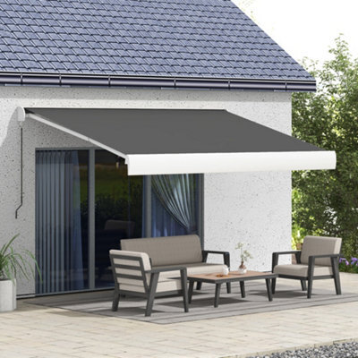 Outsunny 4 X 3(M) Electric Retractable Awning Sun Canopies For Door Window - image 1