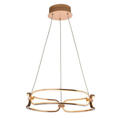 Luminosa Lighting Luminosa Colette Integrated Led Pendant Light, Rose Gold - Uk Stock - image 1
