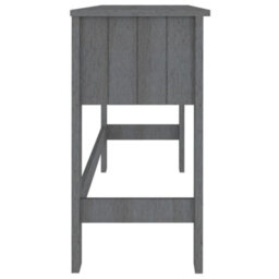 Berkfield Desk Dark Grey 110X40X75 Cm Solid Wood Pine - thumbnail 6
