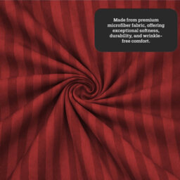 Aspire Homeware Burgundy Stripe Fitted Sheet 40Cm Extra Deep-100%microfiber Fitted Bed Sheets Super King (L)200Cmx(W)180Cm - thumbnail 4