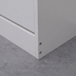 Avc Designs 2 Drawer Shoe Storage Cabinet Wooden Freestanding Footwear Rack Unit For Hallway Or Entryway (White) - thumbnail 5