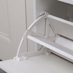 Avc Designs 2 Drawer Shoe Storage Cabinet Wooden Freestanding Footwear Rack Unit For Hallway Or Entryway (White) - thumbnail 7