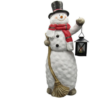 SecureFix Direct Christmas Snowman Tealight Holder Figurine (Xmas Hanging Lantern Candle Decoration Ornament)