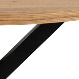 Furniture To Go Heaven Dining Table In Oak With Black Legs (L) 120Cm Seats Up To 4 - thumbnail 5