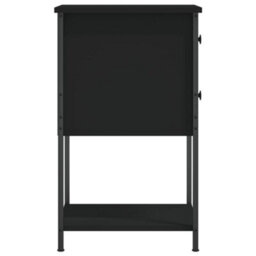 Berkfield Bedside Cabinet Black 32X42X70 Cm Engineered Wood - thumbnail 7