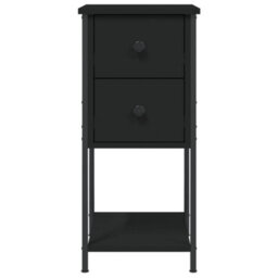 Berkfield Bedside Cabinet Black 32X42X70 Cm Engineered Wood - thumbnail 6