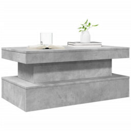 Vidaxl Coffee Table With Led Lights Concrete Grey 90X50X40 Cm - thumbnail 6