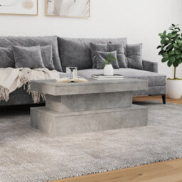 Vidaxl Coffee Table With Led Lights Concrete Grey 90X50X40 Cm - thumbnail 4