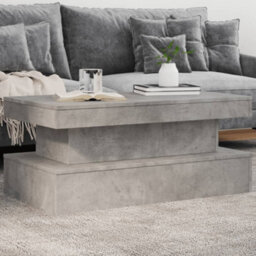 Vidaxl Coffee Table With Led Lights Concrete Grey 90X50X40 Cm - thumbnail 1