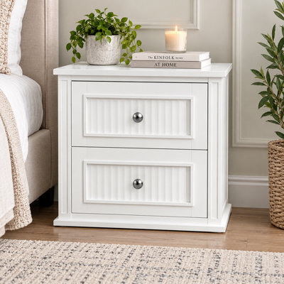 Home Treats Bedside Table With 2 Drawers Ripple Effect - image 1