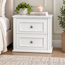 Home Treats Bedside Table With 2 Drawers Ripple Effect - thumbnail 1