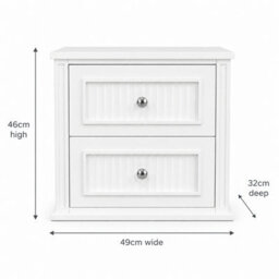Home Treats Bedside Table With 2 Drawers Ripple Effect - thumbnail 5