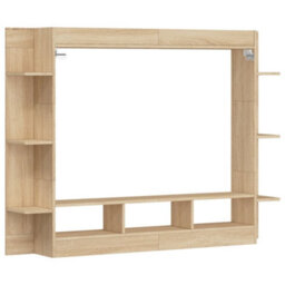 Berkfield Tv Cabinet Sonoma Oak 152X22X113 Cm Engineered Wood - thumbnail 6