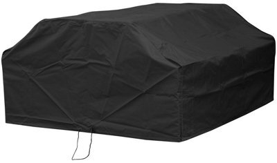 Woodside Black Waterproof Outdoor 8 Seater Square Picnic Table Cover - image 1