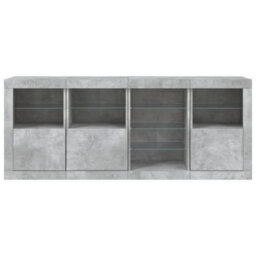 Berkfield Sideboard With Led Lights Concrete Grey 164X37X67 Cm - thumbnail 7