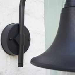 Valuelights Bramhall Modern Ip44 Outdoor Black Fishermans Style Wall Light Lamp - With 1 X 4W Es E27 Led Candle Bulb - thumbnail 4