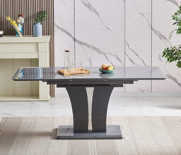 Furnizone UK Mozart 6-Seater Grey Glass Extending Dining Table - thumbnail 4