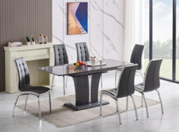 Furnizone UK Mozart 6-Seater Grey Glass Extending Dining Table - thumbnail 5