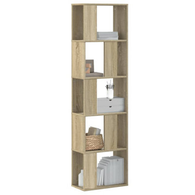 Vidaxl Bookcase 5-Tier Sonoma Oak 45X23.5X162.5 Cm Engineered Wood - image 1