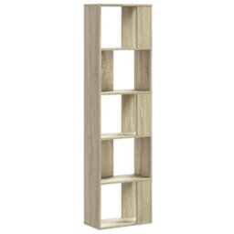 Vidaxl Bookcase 5-Tier Sonoma Oak 45X23.5X162.5 Cm Engineered Wood - thumbnail 5