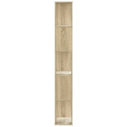 Vidaxl Bookcase 5-Tier Sonoma Oak 45X23.5X162.5 Cm Engineered Wood - thumbnail 4