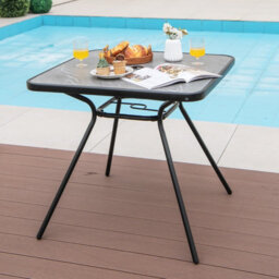 Costway Outdoor Dining Table Patio Bistro Table W/ 42mm Umbrella Hole For 4 Persons - thumbnail 5