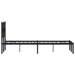 Berkfield Bed Frame Without Mattress With Headboard Brown Oak 120X190 Cm Small Double - thumbnail 5