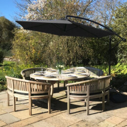 MonsterShop 3M Cantilever Garden Parasol Hanging Umbrella - thumbnail 3