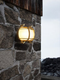 Nordlux Helford Outdoor Brass Wall Light Coastal/marine Safe Brass,mains - thumbnail 1