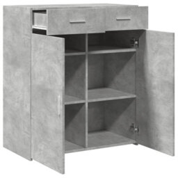 Berkfield Sideboard Concrete Grey 80X42.5X93 Cm Engineered Wood - thumbnail 7